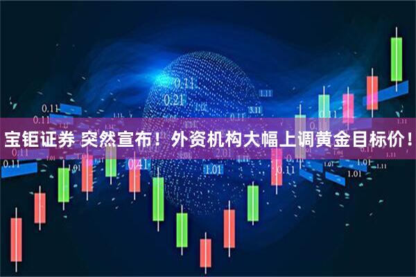 宝钜证券 突然宣布！外资机构大幅上调黄金目标价！